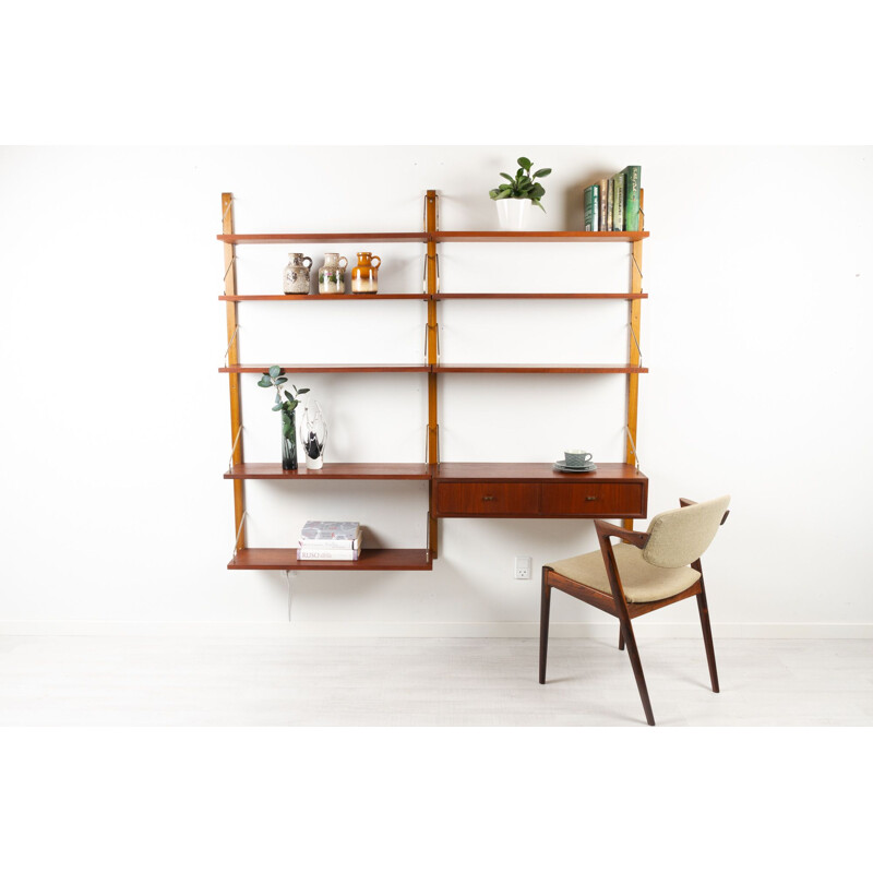 Vintage Danish modular teak wall unit by Poul Cadovius for Cado, 1950s