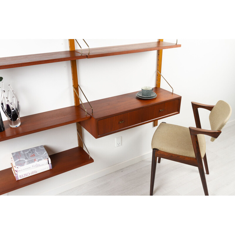 Vintage Danish modular teak wall unit by Poul Cadovius for Cado, 1950s