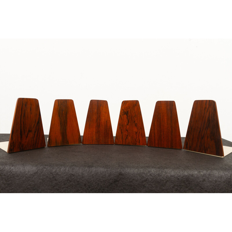 Set of 6 mid-century bookends by Kai Kristiansen for Feldballes Møbelfabrik, 1960s