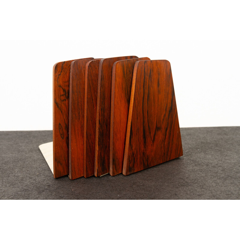 Set of 6 mid-century bookends by Kai Kristiansen for Feldballes Møbelfabrik, 1960s