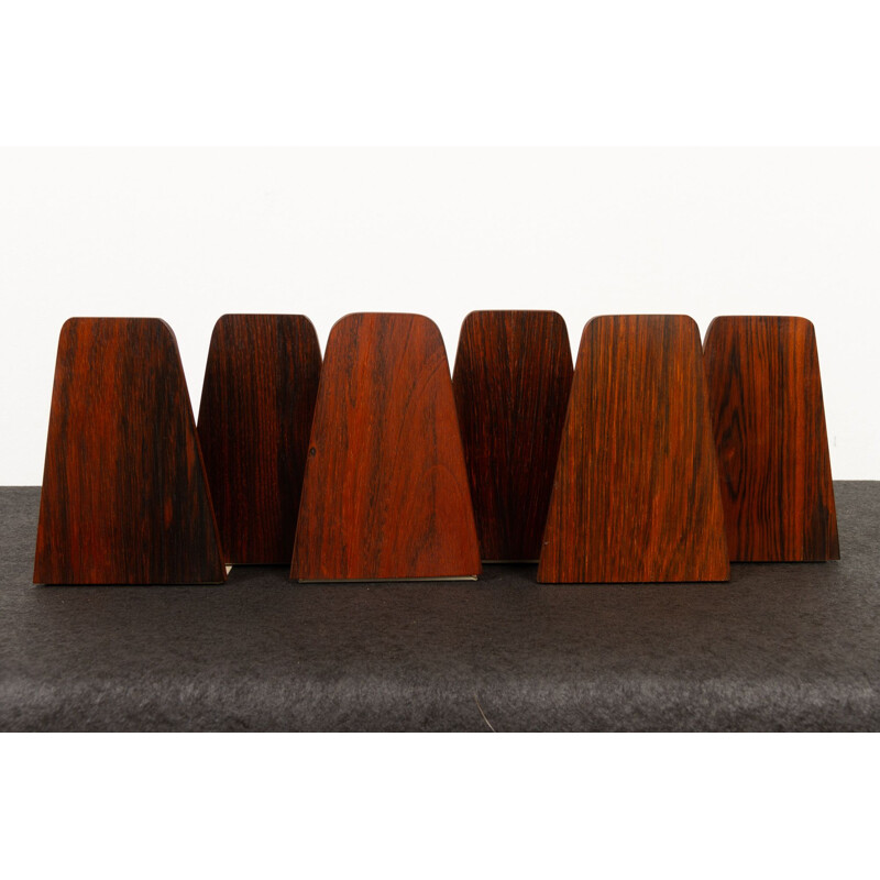 Set of 6 mid-century bookends by Kai Kristiansen for Feldballes Møbelfabrik, 1960s