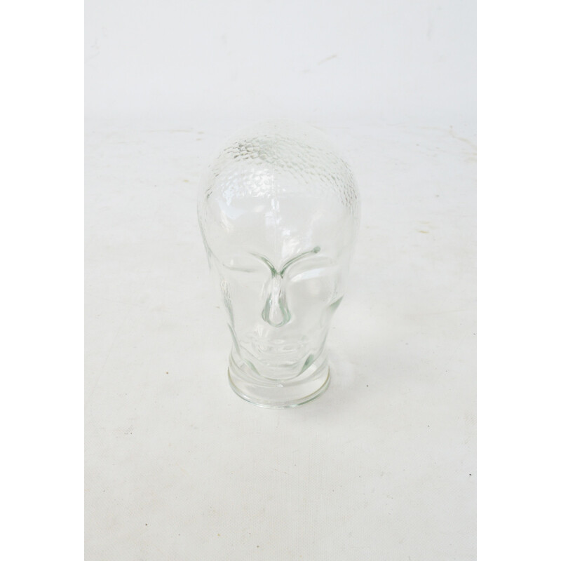 Vintage decorative glass head, 1970s