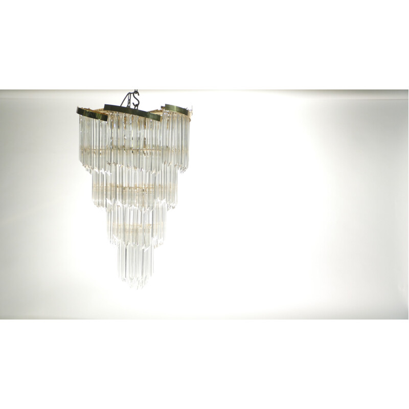 Tall Murano glass chandelier  - 1960s