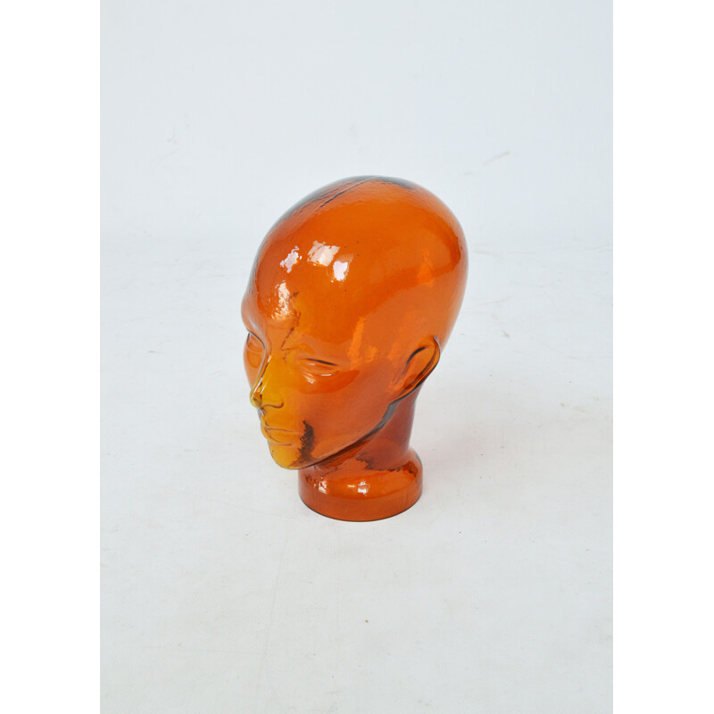 Vintage glass head, 1970