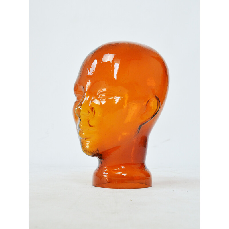 Vintage glass head, 1970