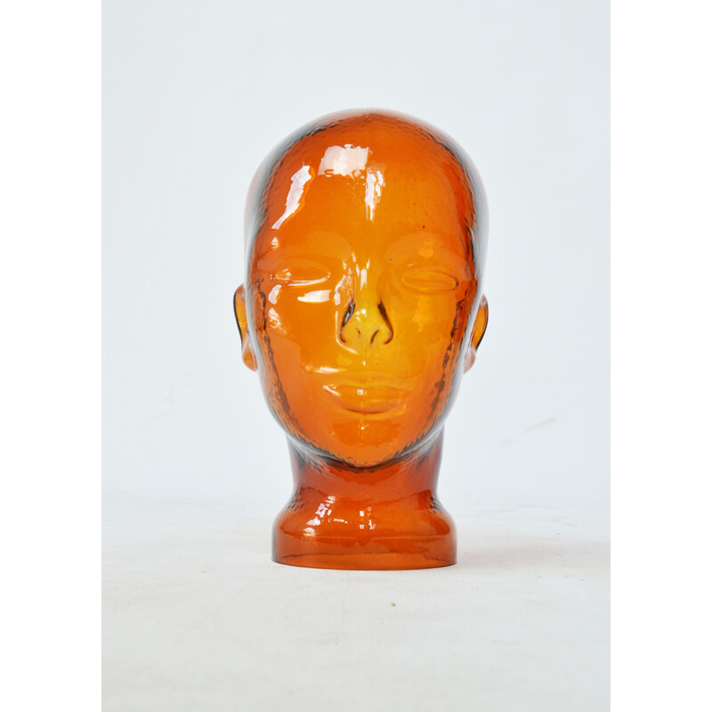 Vintage glass head, 1970