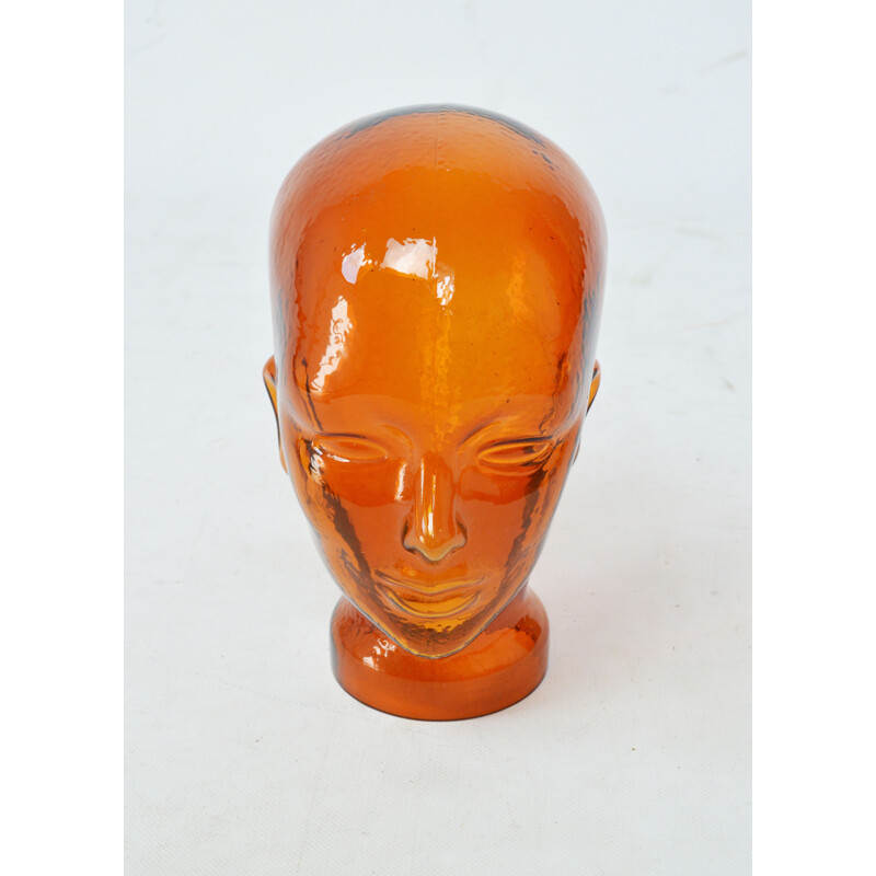 Vintage glass head, 1970