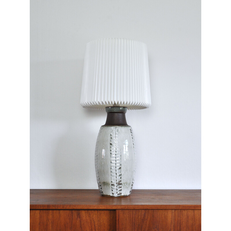 Vintage ceramic table lamp by Einar Johansen for Søholm, Denmark 1960