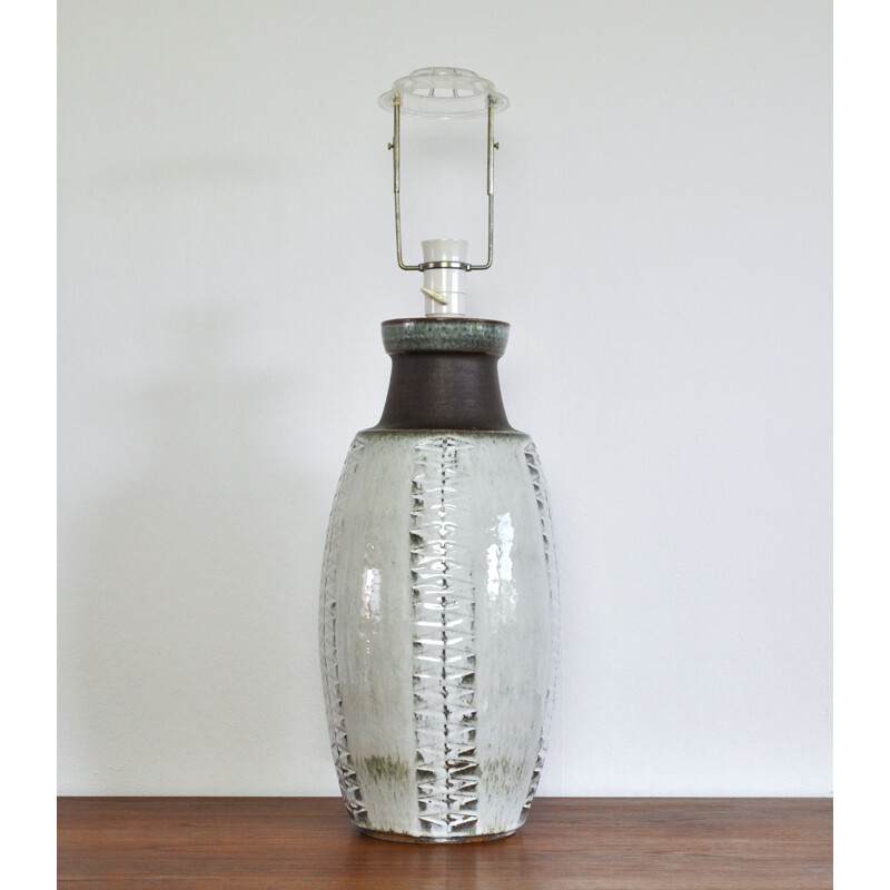 Lámpara de mesa de cerámica vintage de Einar Johansen para Søholm, Dinamarca 1960