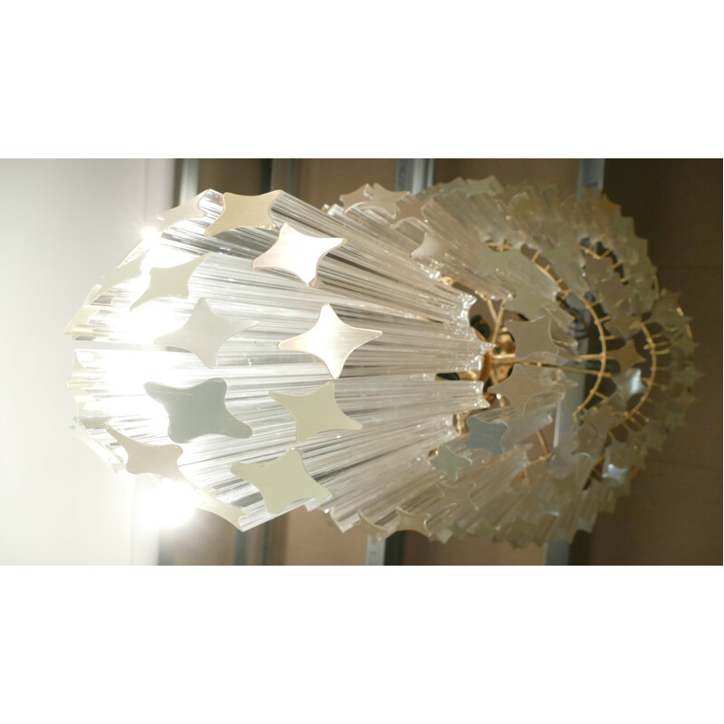 Tall Murano glass chandelier  - 1960s