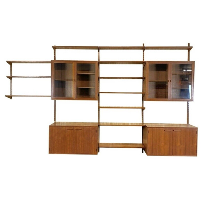 Vintage teak wall unit by Kai Kristiansen, Danmark 1970