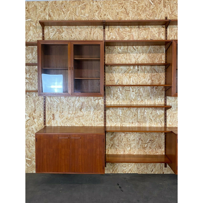 Vintage teak wall unit by Kai Kristiansen, Danmark 1970