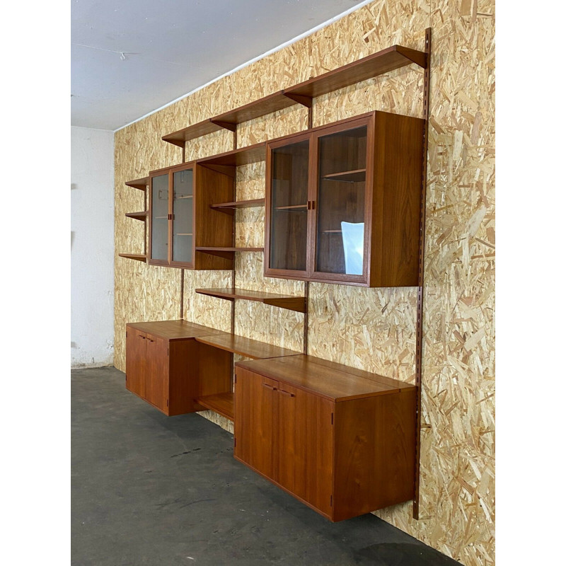 Vintage teak wall unit by Kai Kristiansen, Danmark 1970