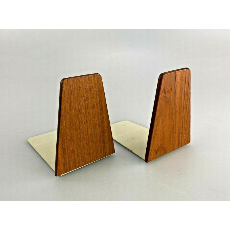 Pair of vintage teak bookends by Kai Kristiansen, 1960-1970s