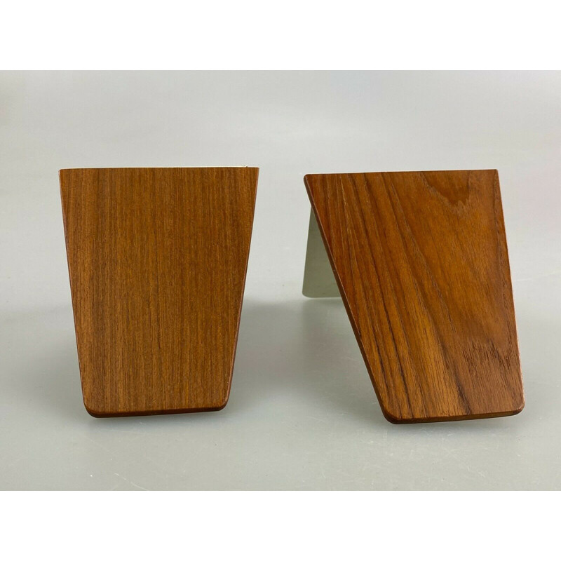 Pair of vintage teak bookends by Kai Kristiansen, 1960-1970s