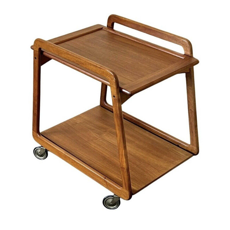 Vintage teak serving trolley by Sika Møbler, Denmark 1960s