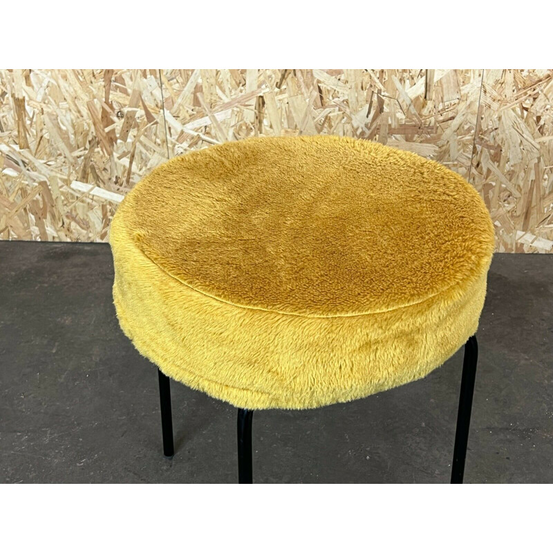 Vintage yellow stool, 1960-1970s