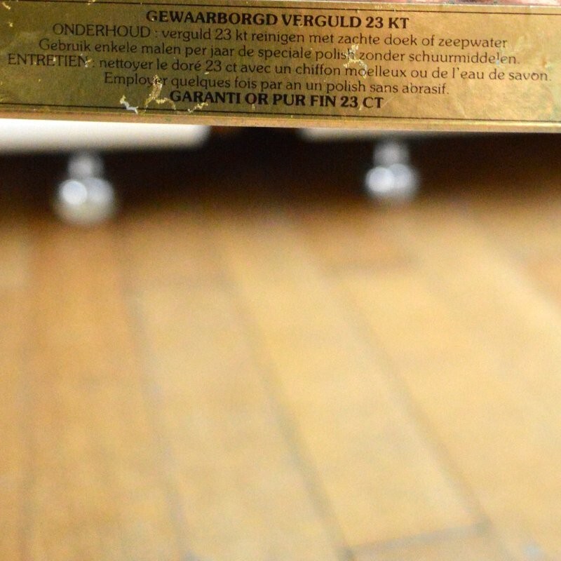 Table basse Belgo vintage en métal chromé - 1970