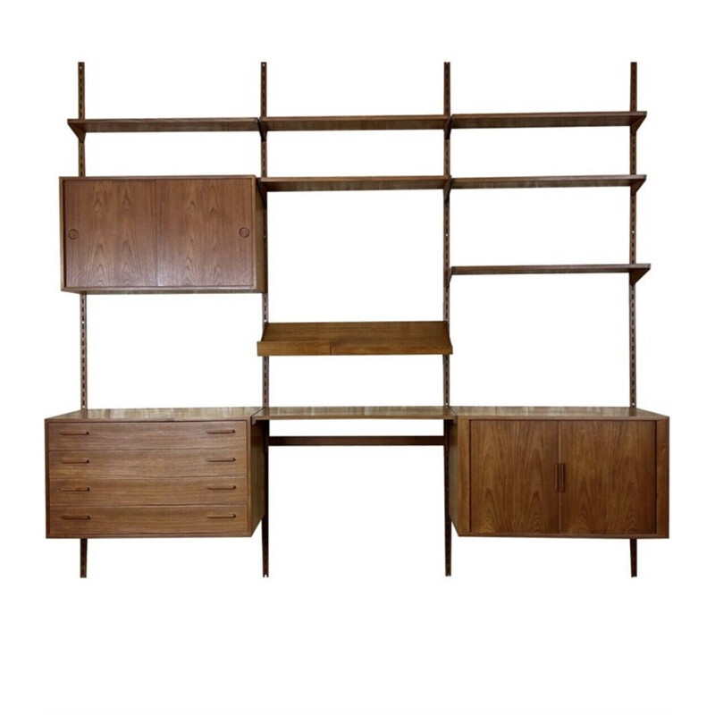 Vintage teak wall unit by Kai Kristiansen, 1970