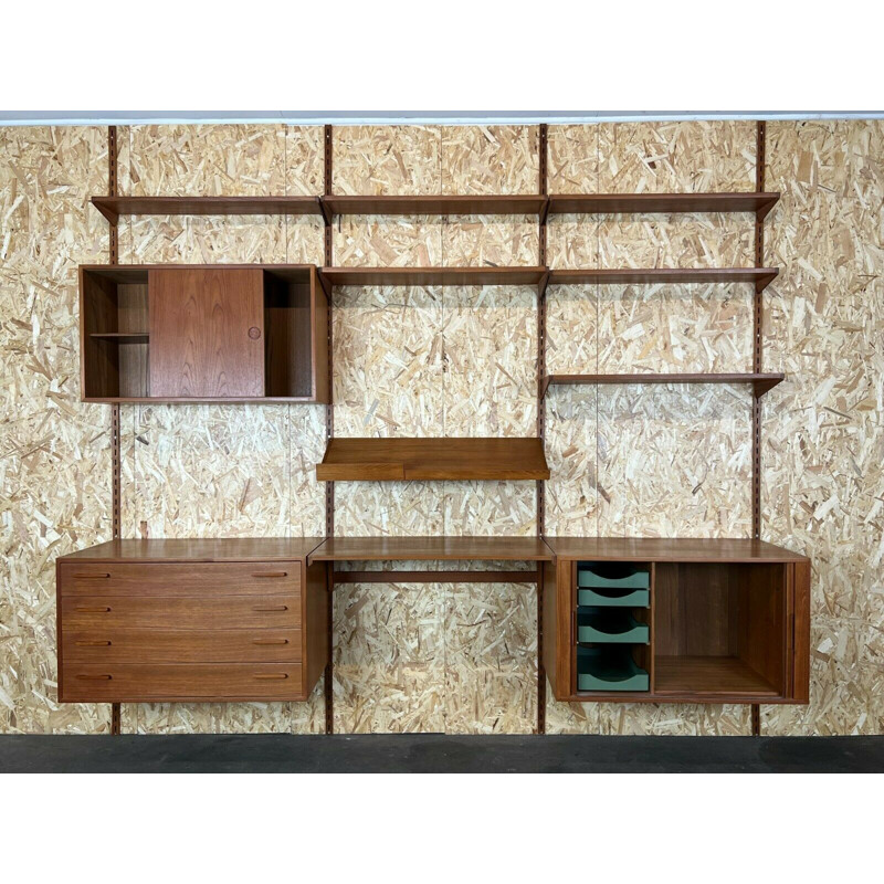 Vintage teak wall unit by Kai Kristiansen, 1970