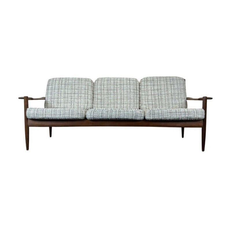 Vintage 3-seater teak sofa, Denmark 1960s-1970s