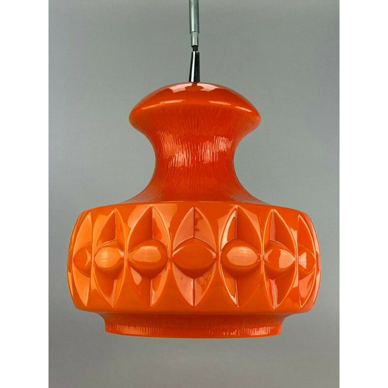 Vintage pendant lamp in glass by Peill & Putzler, 1960-1970s