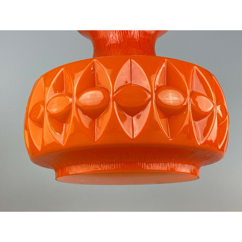 Vintage pendant lamp in glass by Peill & Putzler, 1960-1970s