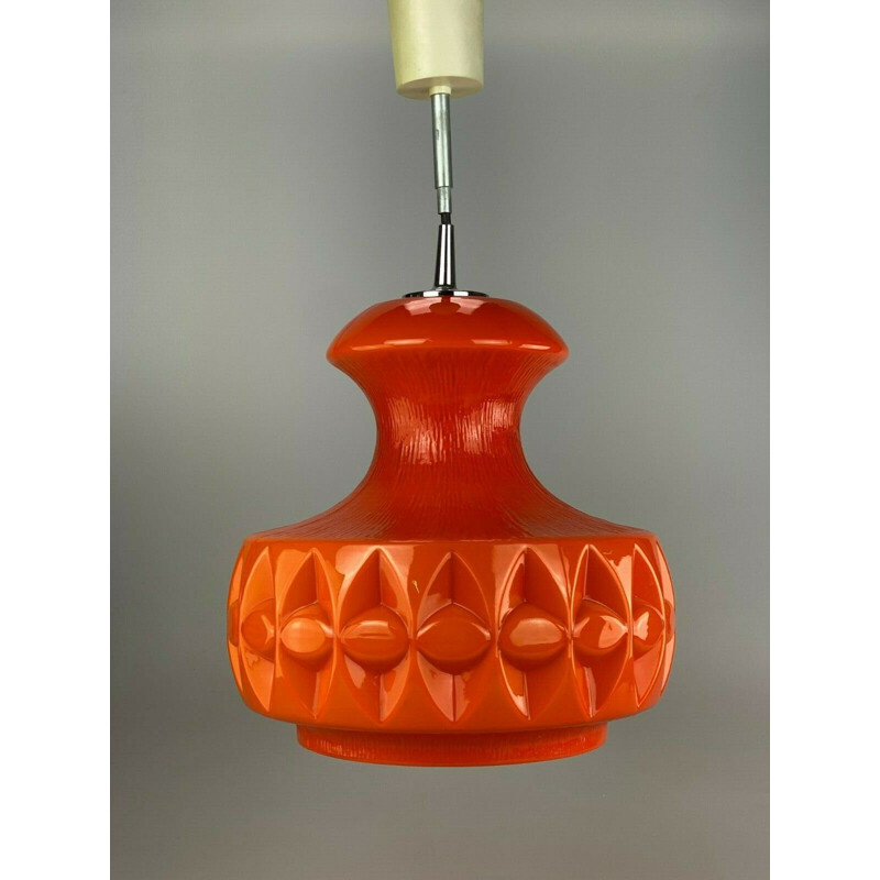 Vintage pendant lamp in glass by Peill & Putzler, 1960-1970s