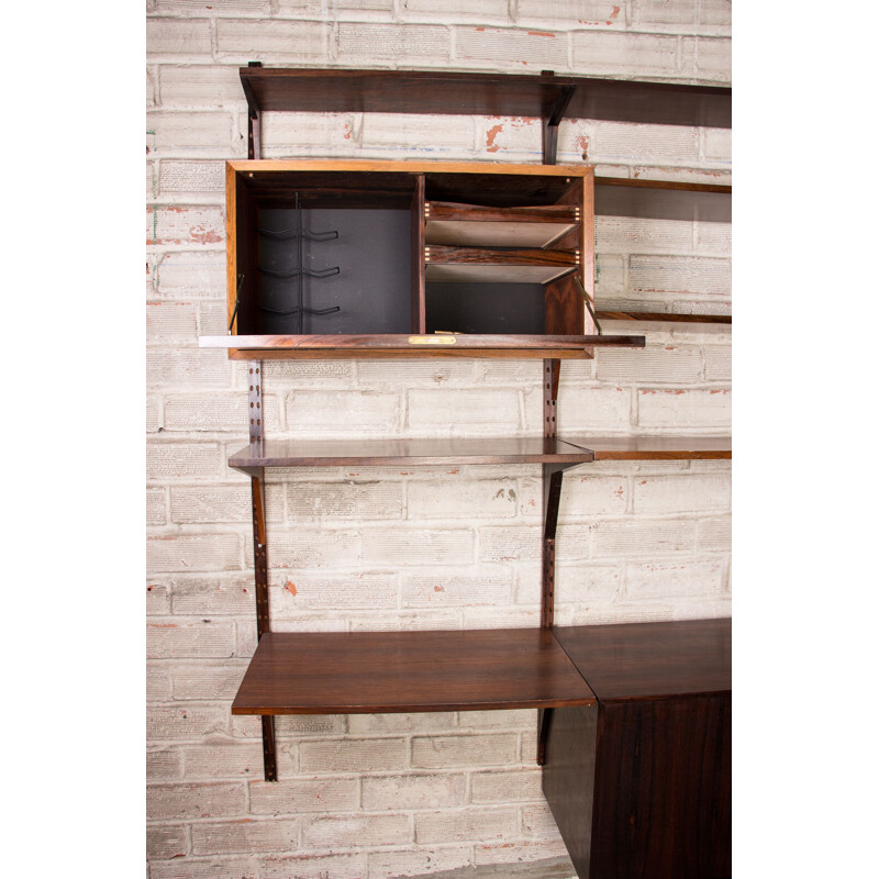 Danish vintage modular shelf in Rio rosewood by Poul Cadovius, 1960