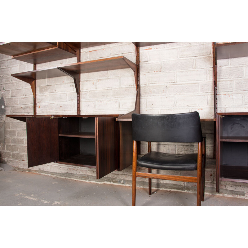 Danish vintage modular shelf in Rio rosewood by Poul Cadovius, 1960