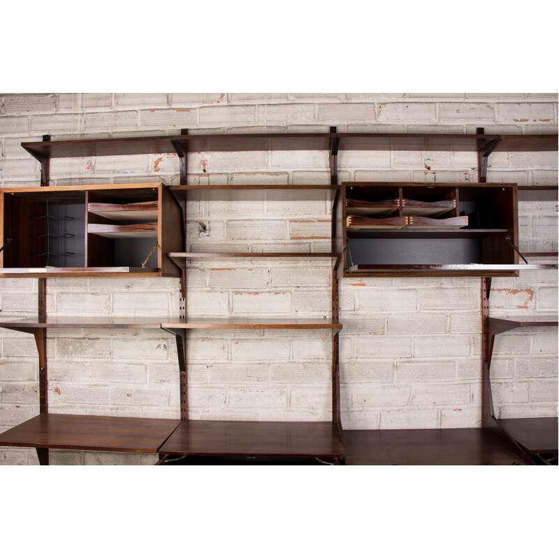 Danish vintage modular shelf in Rio rosewood by Poul Cadovius, 1960