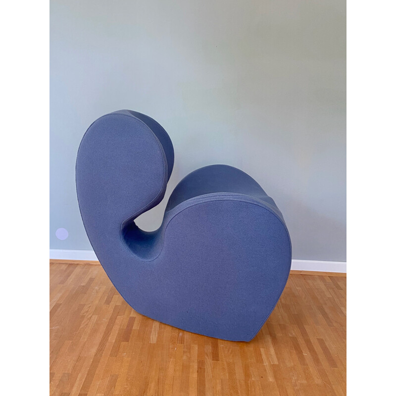 Vintage heavy blue armchair by Ron Arad for Moroso, Italy