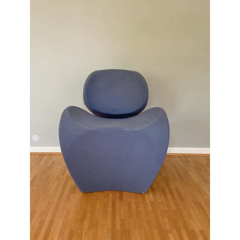 Vintage heavy blue armchair by Ron Arad for Moroso, Italy