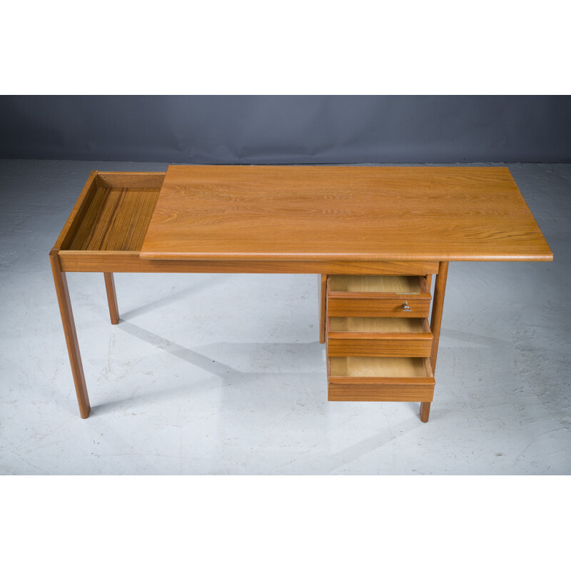 Danish vintage teak desk by Peter Lovig Nielsen for Hedensted Mobelfabrik, 1961