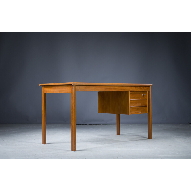 Danish vintage teak desk by Peter Lovig Nielsen for Hedensted Mobelfabrik, 1961