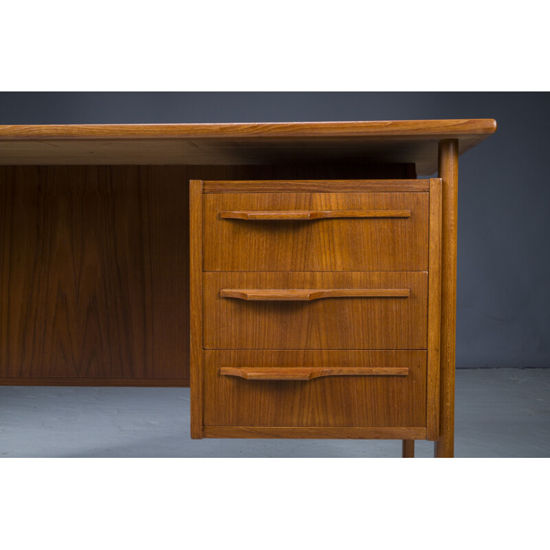 Mid-century Danish teak Boomerang desk, 1960s