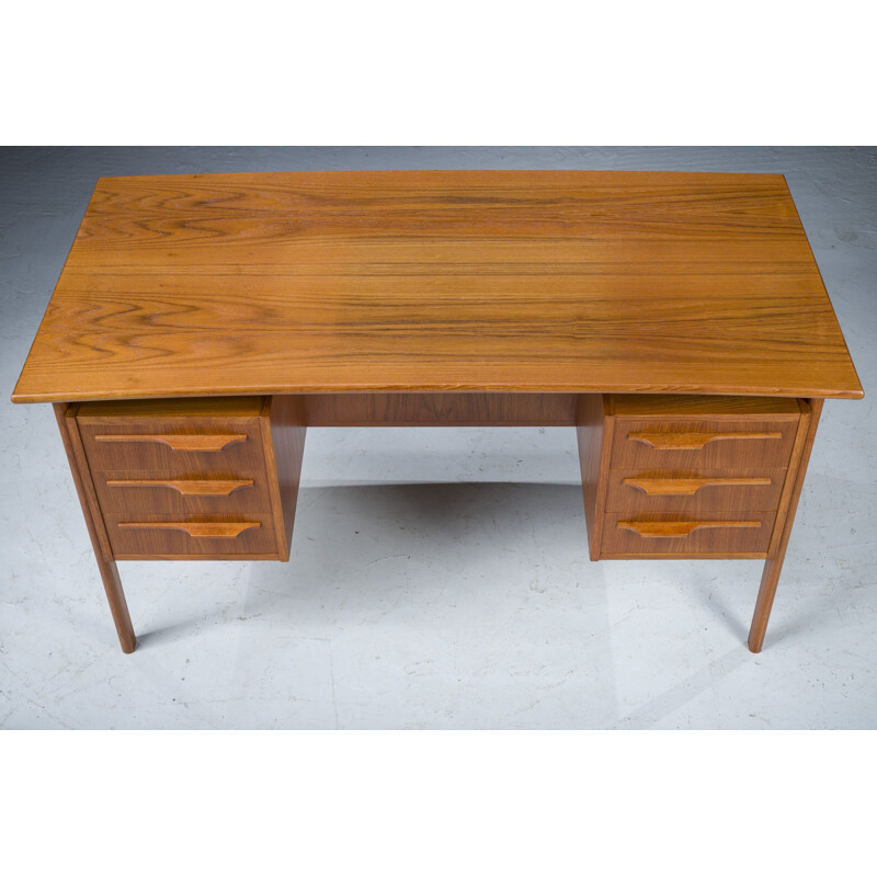 Mid-century Danish teak Boomerang desk, 1960s