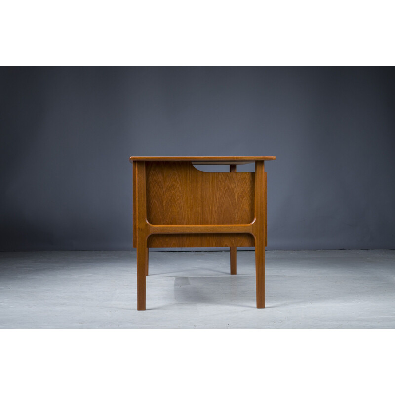 Mid-century Danish teak Boomerang desk, 1960s