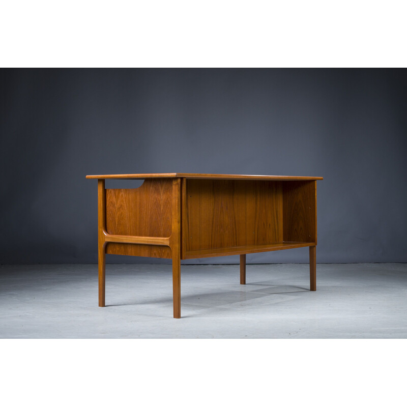 Mid-century Danish teak Boomerang desk, 1960s