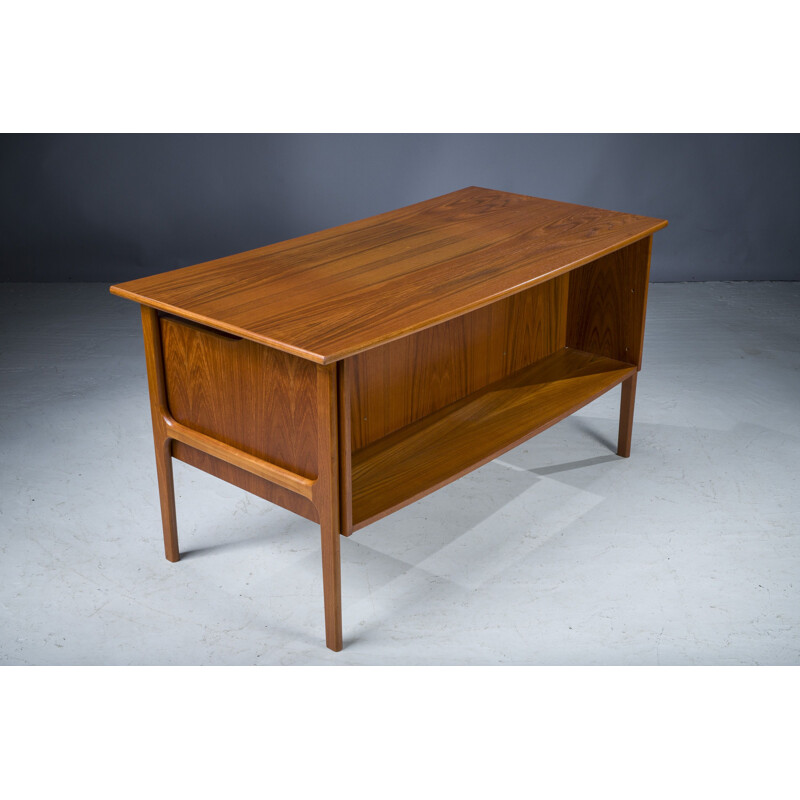 Mid-century Danish teak Boomerang desk, 1960s