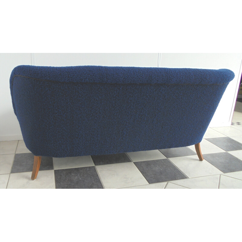 Mid century blue cocktail couch - 1950s