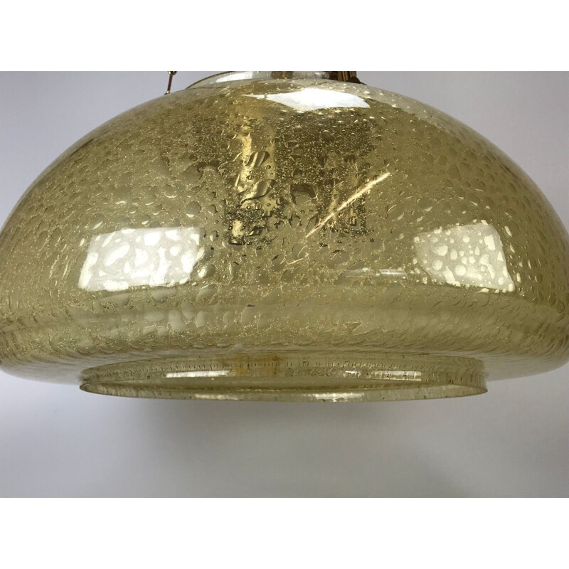 Vintage pendant lamp in glass by Doria, 1960-1970s