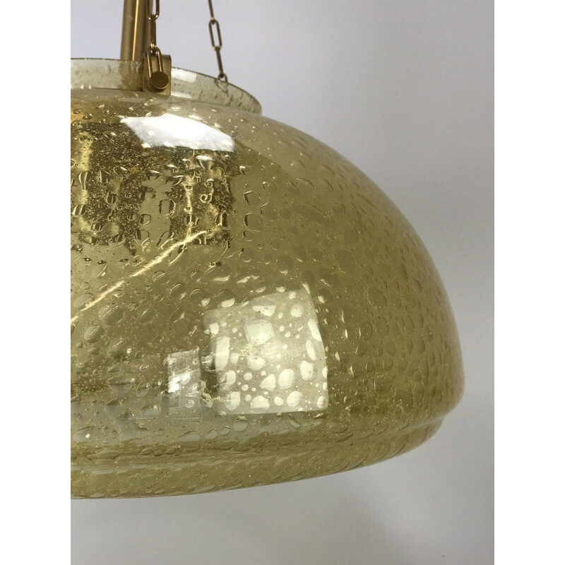 Vintage pendant lamp in glass by Doria, 1960-1970s