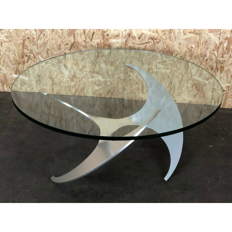 Mesa de café em alumínio Vintage de Knut Hesterberg para Ronald Schmitt Propeller, 1970