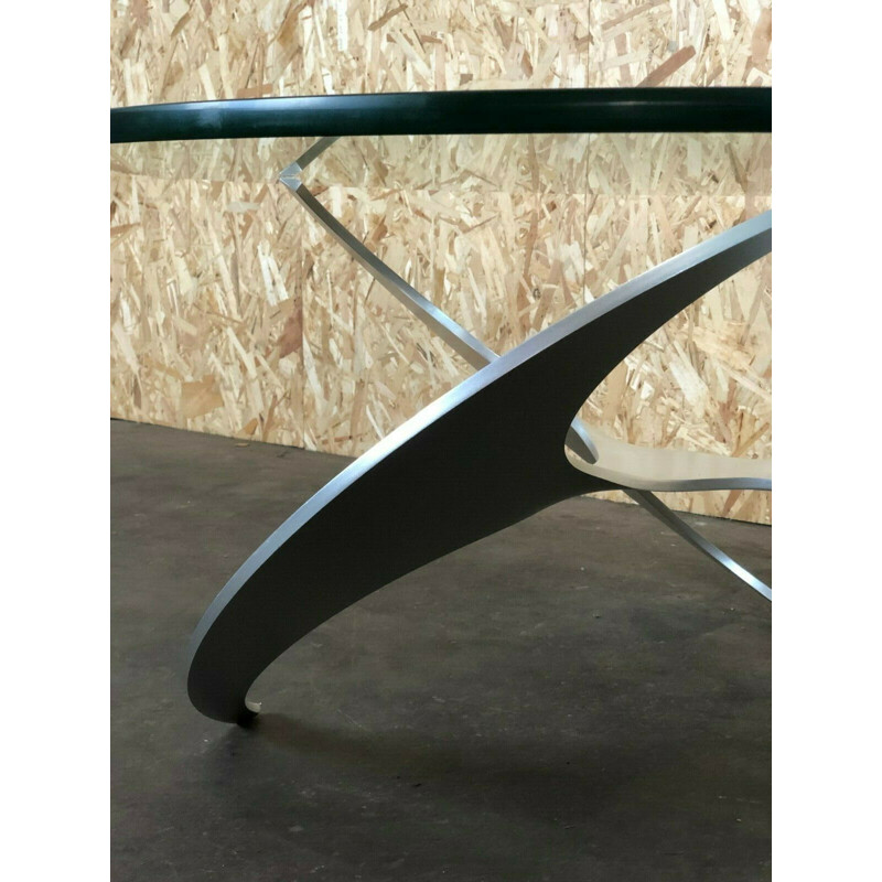 Vintage aluminium salontafel van Knut Hesterberg voor Ronald Schmitt Propeller, 1970