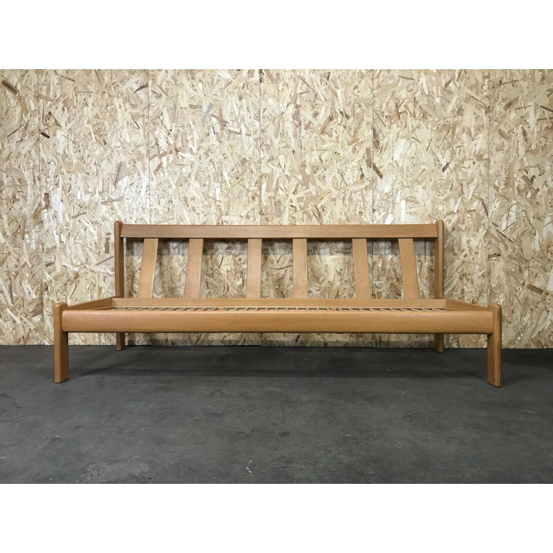 Canapé-lit vintage en bois de chêne, Danemark 1960-1970