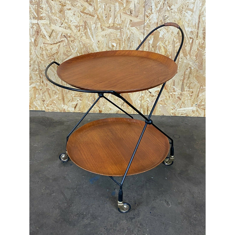 Vintage teak serving trolley by Jie Gantofta, Sweden 1960-1970s