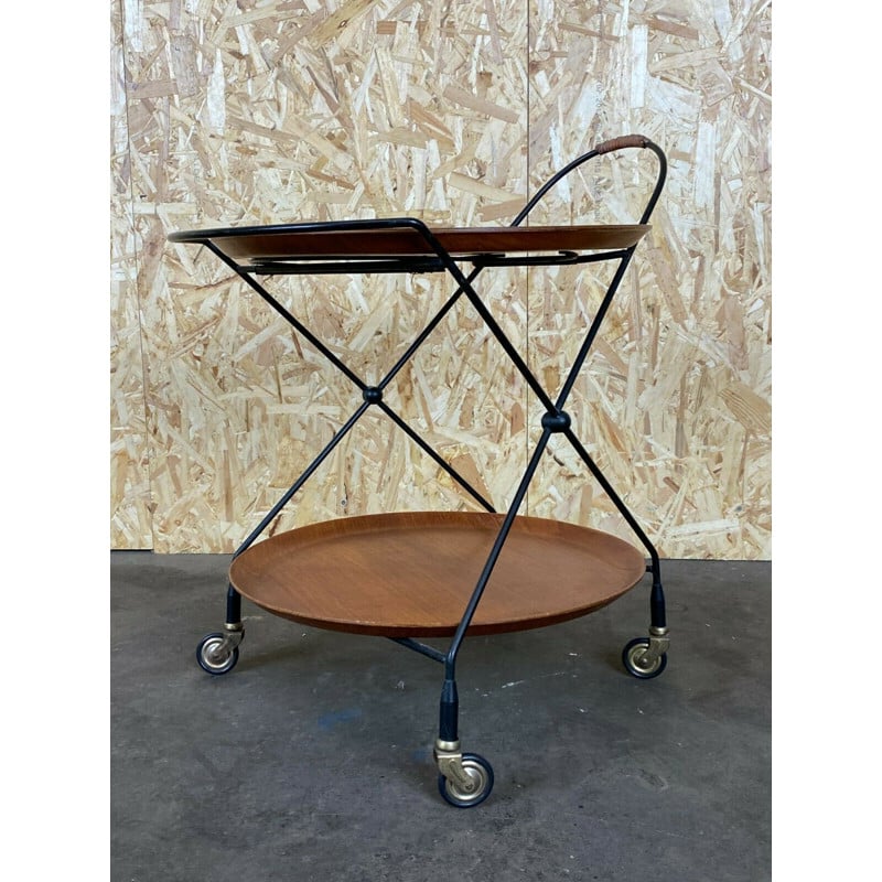 Vintage teak serving trolley by Jie Gantofta, Sweden 1960-1970s