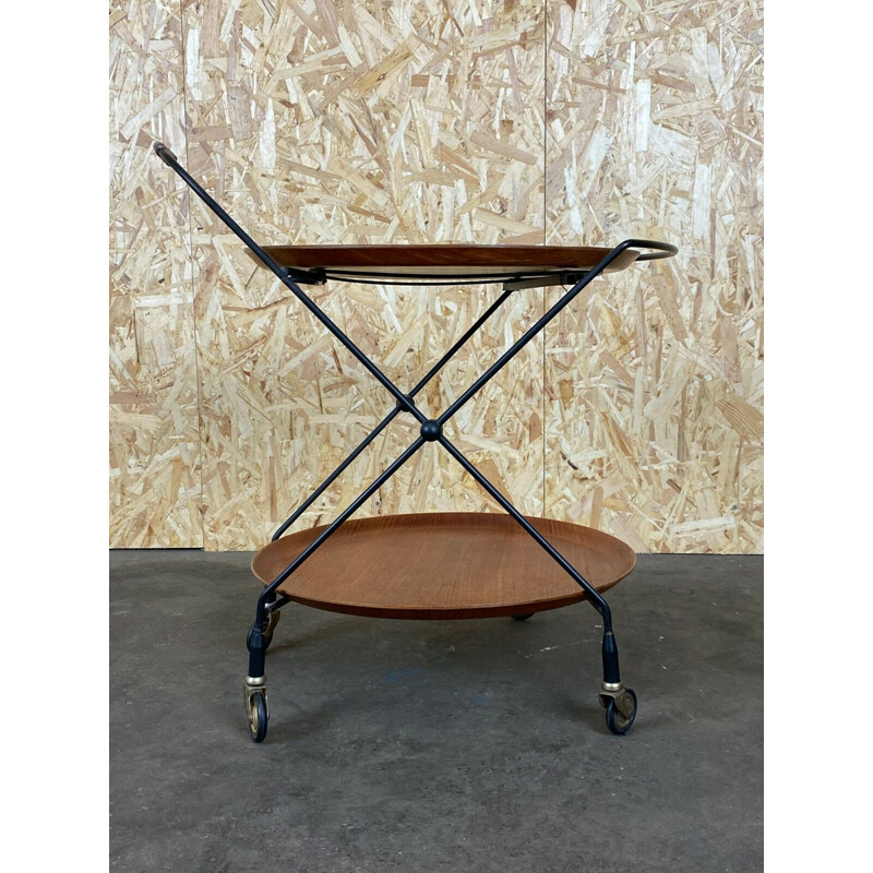 Vintage teak serving trolley by Jie Gantofta, Sweden 1960-1970s