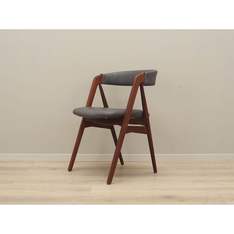 Silla danesa vintage de teca de Th Harlev para Farstrup Møbler, 1960